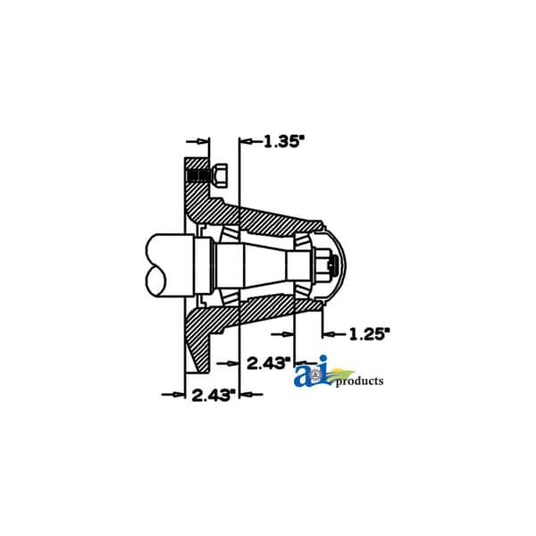 Hub & Spindle Assy. (8 Bolt) 11.6" x13.7" x11.3"
